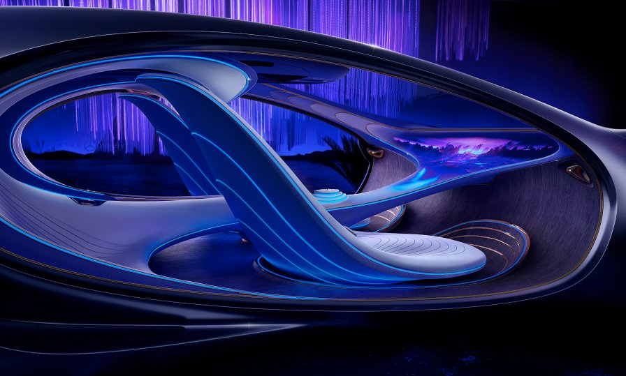 Interior or the Mercedes-Benz VISION AVTR – inspired by AVATAR