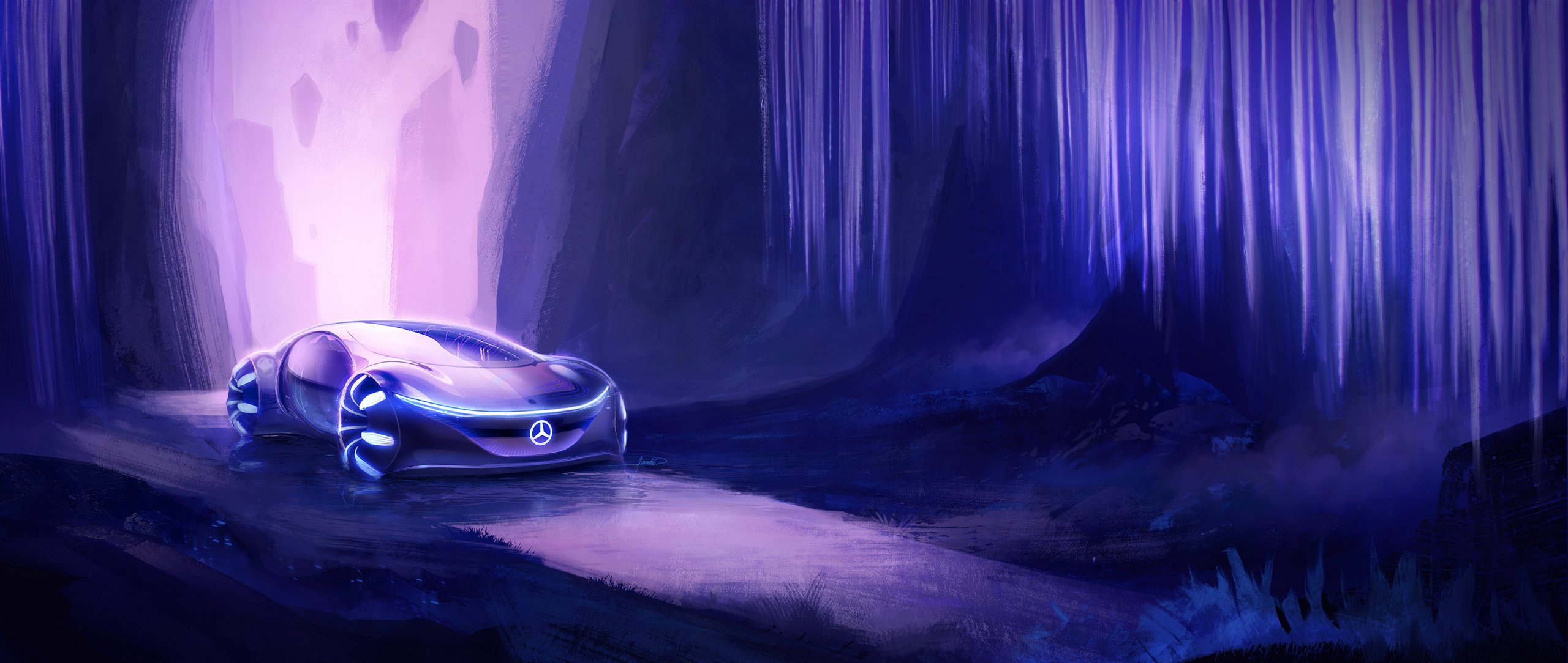 Drawing of the Mercedes-Benz VISION AVTR – inspired by AVATAR