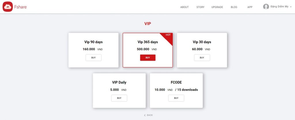 Guide customers to buy Vip through Paypal - Fshare Blog