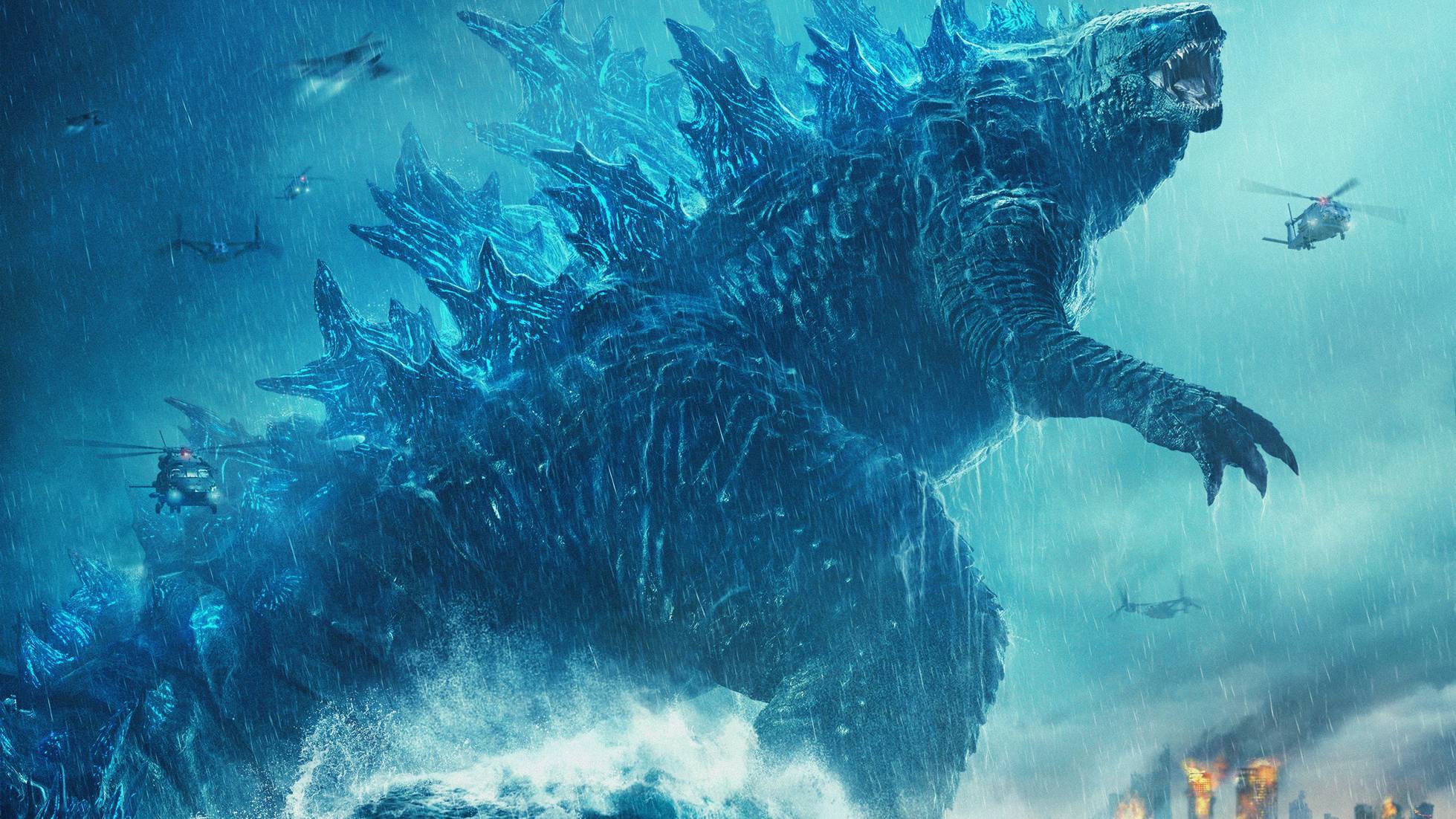 Godzilla vs mechagodzilla epic battle wallpaper | Wallpapers.ai