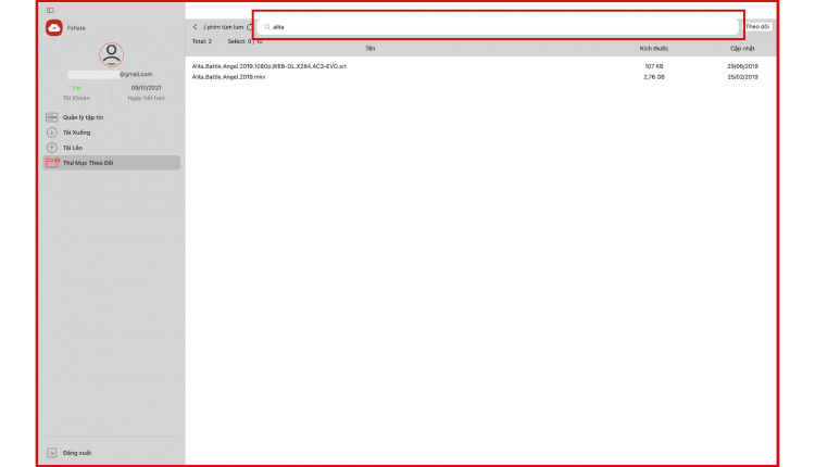 Fshare Tool bo sung tinh nang search file 02