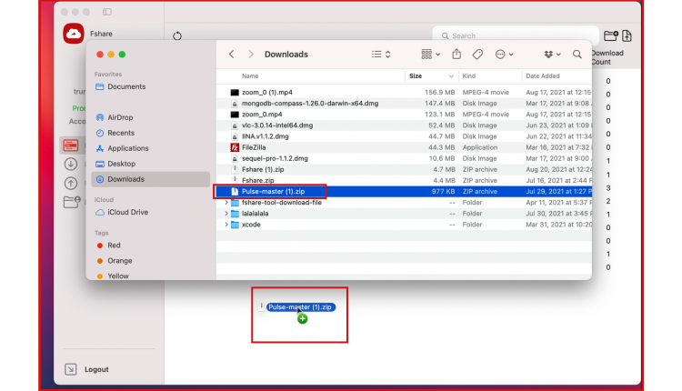Fshare Tool tinh nang keo tha file