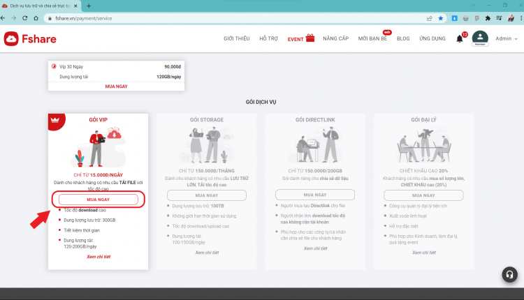 Fshare mua VIP