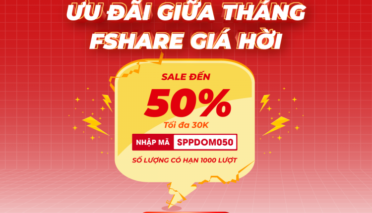 Ưu đãi Fshare và ShopeePay tháng 4.2022