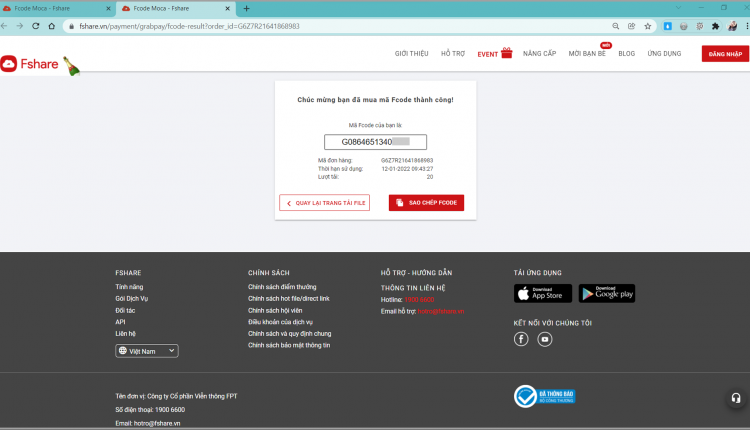 Huong dan thanh toan Fshare qua vi dien tu Foxpay_7