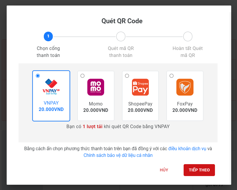 HƯỚNG DẪN MUA FCODE 01 LƯỢT TẢI BẰNG HÌNH THỨC QUÉT QR CODE - Fshare Blog